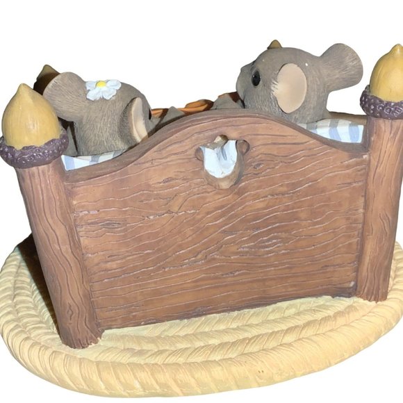 Fitz And Floyd Charming Tails Mouse 89/763 The Honeymoon’s Over New Parents baby - Picture 5 of 14